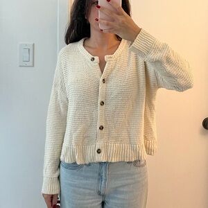 Madewell textured cream cardigan